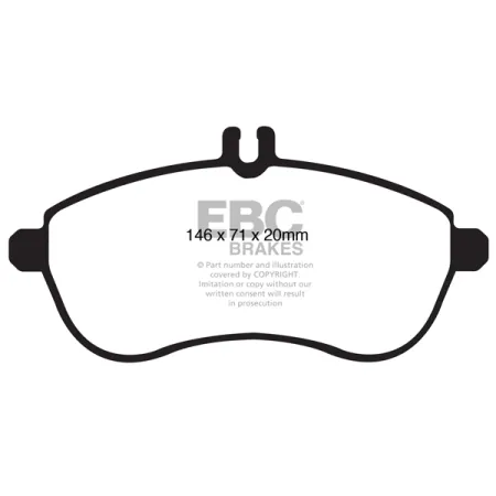 DP1989 Klocki hamulcowe ULTIMAX2 EBC Brakes Mercedes-Benz SLC R173 SLC180 SLK R172 SLK200 SLK R172 SLK250 CClass W204 C180 CClass W204 C180 K CClass W