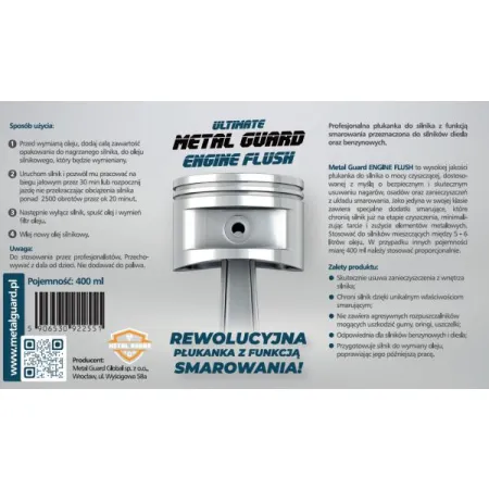 Metal Guard Engine Flush Płukanka Silnika z Funkcją Smarowania 400ml