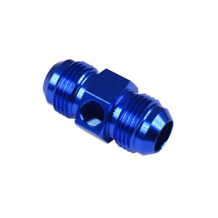 AN8 Nypel adapter męsko-męski z wejściem na czujnik Niebieski