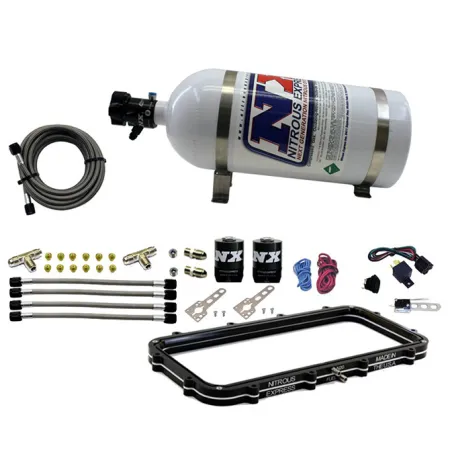 Holley High Ram Plenum Plate System with 10Lb Bottle Nitrous Express NX Bottle 20940-10