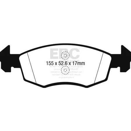 DP42241R Klocki hamulcowe YELLOWSTUFF EBC Brakes Opel Corsa E VAUXHALL Corsa E