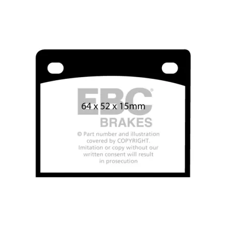 DP198 Klocki hamulcowe ULTIMAX2 EBC Brakes Nissan Skyline C10 Skyline C110 Subaru Leone Series 1 A22 Leone Series 1 A22 RX