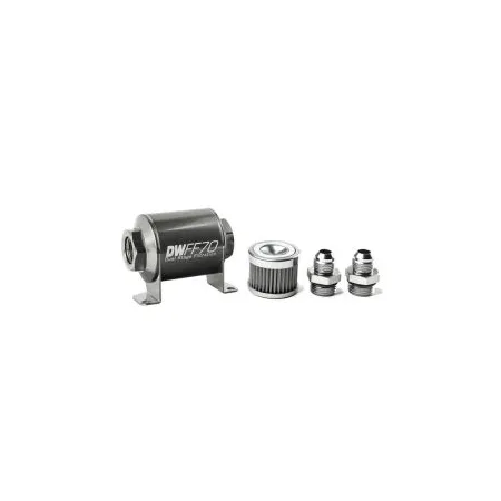 DeatschWerks In-Line Fuel Filter Kit -8AN 40 Micron 70mm