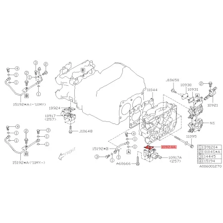 Uszczelka AVCS Lewa OEM 10924AA011 Subaru Impreza STI 2008-2016