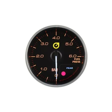 Wskaźnik New Auto Gauge ciśnienie paliwa 52mm bursztynowy