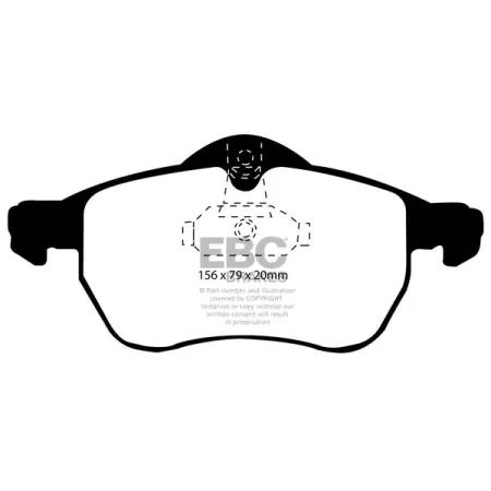 DP41183R Klocki hamulcowe YELLOWSTUFF EBC Brakes Opel Astra G Astra Cabriolet Astra Coupe Zafira A VAUXHALL Astra G Astra Cabriolet Astra Coupe Vectra