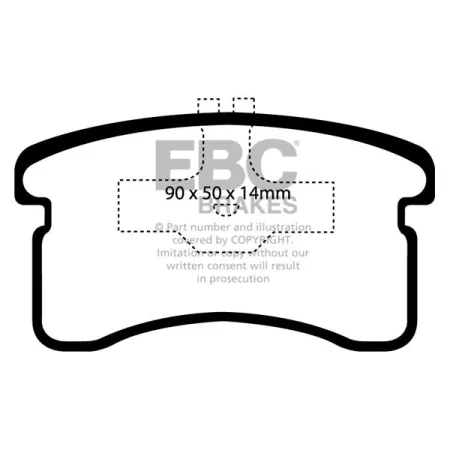 DP1016 Klocki hamulcowe ULTIMAX2 EBC Brakes Daihatsu Cuore Mira