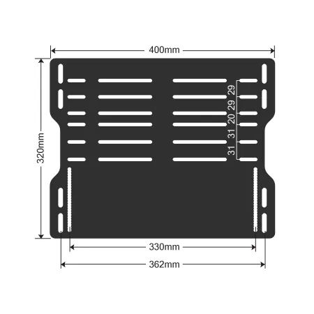 Płyta pod Pedały SIMSONN Baseplate Simracing Symulator - Srebrna