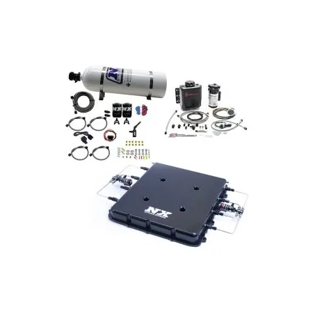 Nitrous and Water Methanol System with Billet LT4 Supercharger Lid 15LB Nitrous Express NX 20939BMF-15