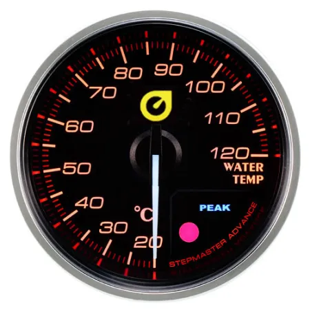 Wskaźnik New Auto Gauge temperatura wody 52mm bursztynowy