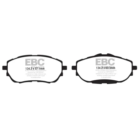 DPX2176 Klocki hamulcowe ULTIMAX2 EBC Brakes Toyota Auris NRE185 Auris NRE180 Auris ZRE185 Auris ZWE186 Auris NDE180 Auris Corolla