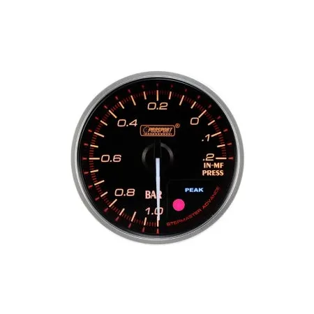 Wskaźnik Prosport Premium Podciśnienie 52mm bursztynowy