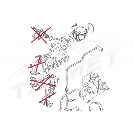 Zestaw zaślepek do usunięcia układu EGR VW/Audi/Skoda 1.9/2.0 TDI/ BEW/BHW/BKE/BRB