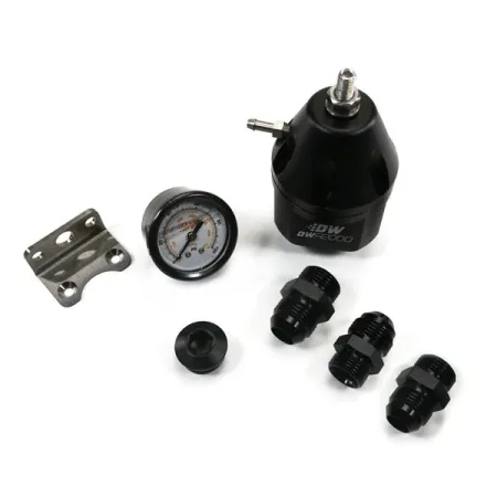 DeatschWerks DWR2000 AFPR Pressure Gauge 10AN FIttings Anodized Black