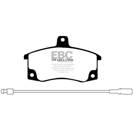 DP41192R Klocki hamulcowe YELLOWSTUFF EBC Brakes Lada Granta Kalina Priora Samara