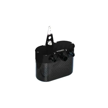 Universal Carbon Fiber Oil Catch Can - Small Black With Fume Filter RTMG Performance