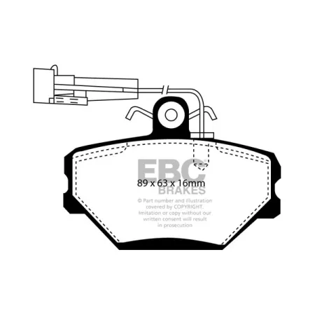 DP1052 Klocki hamulcowe ULTIMAX2 EBC Brakes FSO Caro Polonez FSO COMMERCIAL Cargo Van