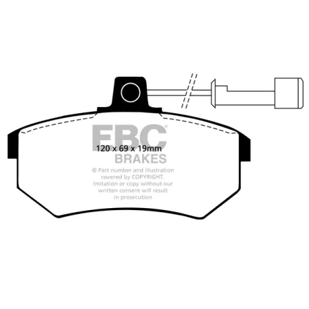 DP4486R Klocki hamulcowe YELLOWSTUFF EBC Brakes Audi 80 80 Avant 80 quattro 90 90 quattro 100 100 quattro 100 Avant quattro 200 200 Avant 200 quattro