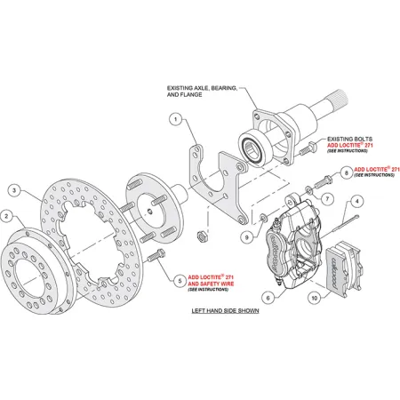 Wilwood 140-5771-BD Zestaw Hamulców Tylnych Forged Dynalite Rear Drag Wiercony 2.91