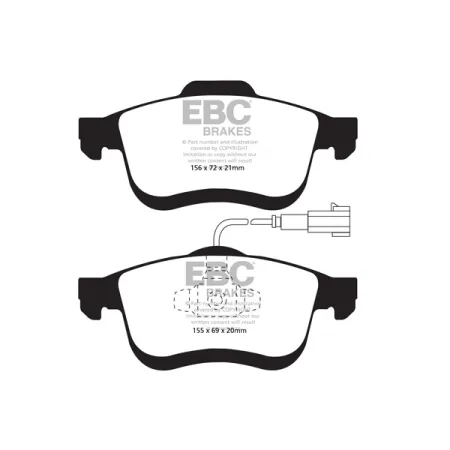 DPX2010/2 Klocki hamulcowe ULTIMAX2 EBC Brakes Chrysler UK Delta Lancia Delta