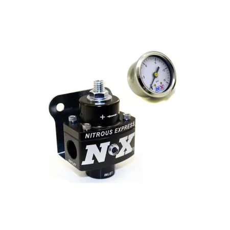 NX Billet Fuel Pressure Regulator without Bypass with Fuel Pressure Gauge Nitrous Express NX 15952