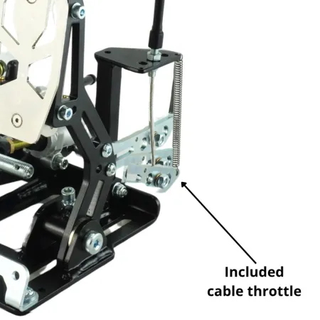 Pedalbox Kart Cross SMG Mocowany do Podłogi z Podparciem Stopy RacingPedalBoxes