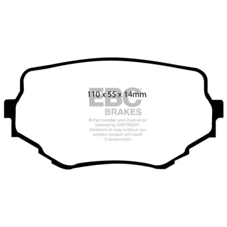 DP61099 Klocki hamulcowe GREENSTUFF EBC Brakes Suzuki Grand Vitara T52 5 Door Grand Vitara TD62 Grand Vitara TX92 Grand Vitara TD32W Grand Vitara TD82