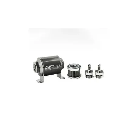 DeatschWerks In-Line Fuel Filter Kit 5/16IN 40 Micron 70mm