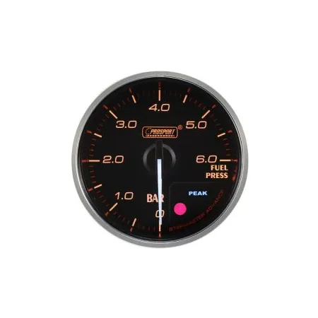 Wskaźnik Prosport Premium ciśnienie paliwa 52mm bursztynowy