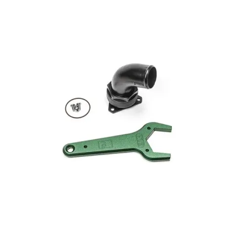 FCST-X 3-Bolt Remote Mount Fill Neck 24AN Elbow 1.5IN Barb Radium Engineering