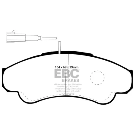 DP1379 Klocki hamulcowe ULTIMAX2 EBC Brakes Citroen COMMERCIAL Jumper Q14 Jumper Q18 Relay Q14 Relay Q18 Fiat COMMERCIAL Peugeot COMMERCIAL Boxer Boxe
