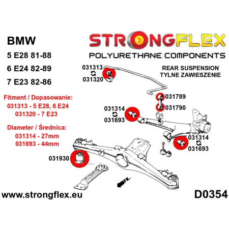 036052B: Kompletny zestaw zawieszenia BMW 5 E28 / 6 E24