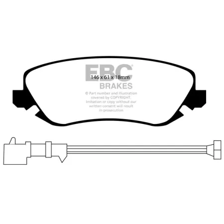 DP1424 Klocki hamulcowe ULTIMAX2 EBC Brakes Lancia Thesis