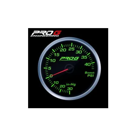 Wskaźnik Pro G Race Series RS, doładowania Boost 40 PSI GREEN 52mm