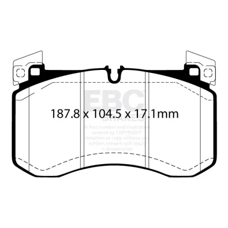 DP52409NDX Klocki hamulcowe BLUESTUFF NDX EBC Brakes Mercedes-Benz GLEClass W167 GLE350de 4Matic GLEClass W167 GLE400d 4Matic GLEClass W167 GLE450 4Ma