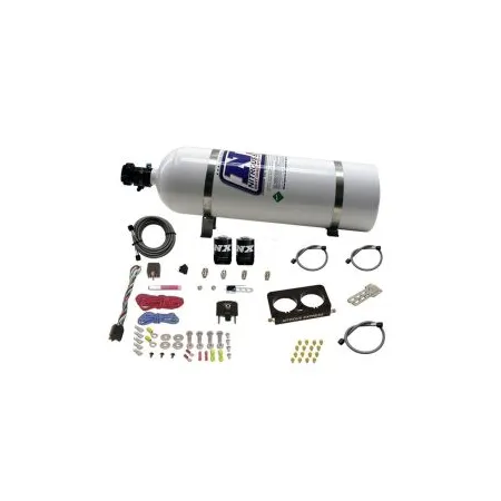 4 Valve Nitrous Plate System-Stock Throttle Body with 15Lb Bottle for Ford Nitrous Express NX 20950D-15