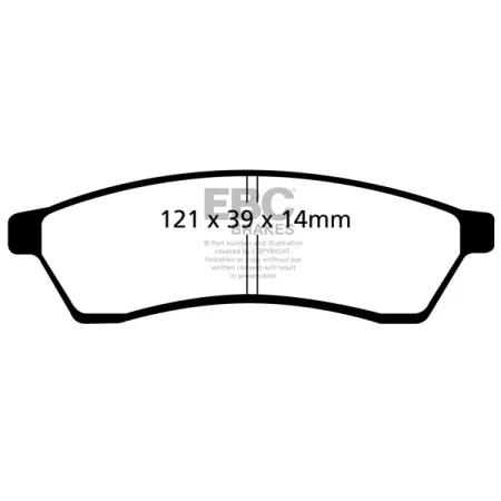DP1751 Klocki hamulcowe ULTIMAX2 EBC Brakes Chevrolet Epica