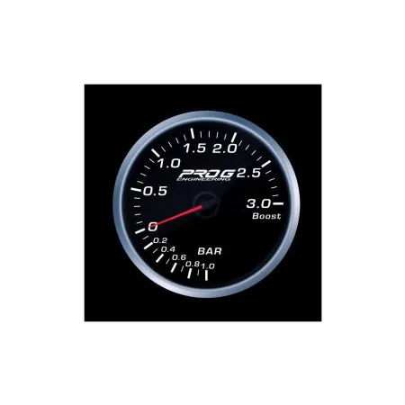 Wskaźnik Pro G Race Series RS, doładowania Boost 3 Bar WHITE 52mm