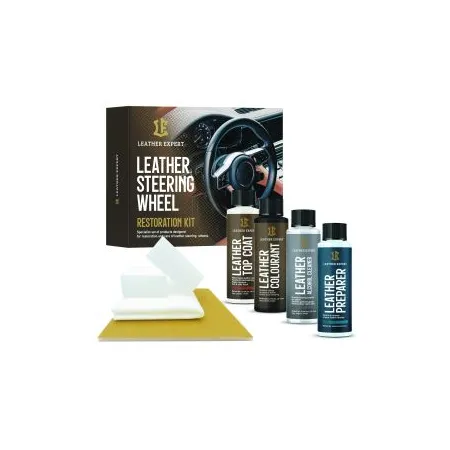 Leather Expert Steering Wheel Restoration Kit – zestaw do renowacji kierownicy skórzanej czarna satyna