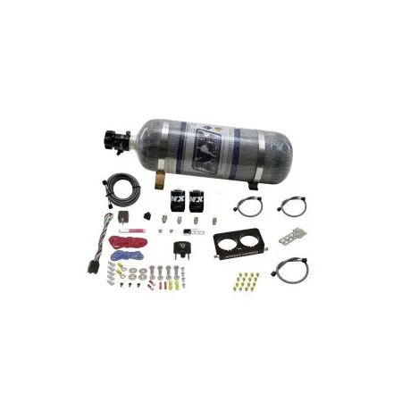 4 Valve Nitrous Plate System-Stock Throttle Body with 12Lb Carbon Bottle for Ford Nitrous Express NX 20950D-12