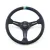 GReddy Sports "Deep Type" Steering Wheel (80 mm Dish), Black Leather, Black Spokes - 340 mm