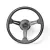 GReddy Sports "Real Carbon" Steering Wheel (47 mm Dish), Black Spokes - 340 mm