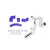 Mishimoto Mitsubishi Lancer Evolution VII/VIII/IX Upper Intercooler Pipe Kit 2001-2007 Blue Hoses