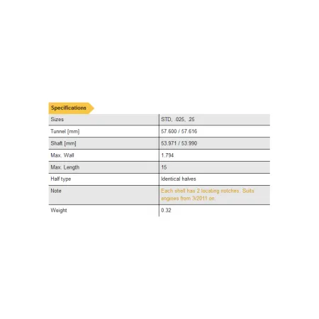 BMW S63B44 M5 / M6 panewki korbowe ACL Race 8B1578H-STD
