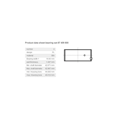 Opel 1.2 1.4 1.6 1.8 panewki korowe Kolbenschmidt 87409600