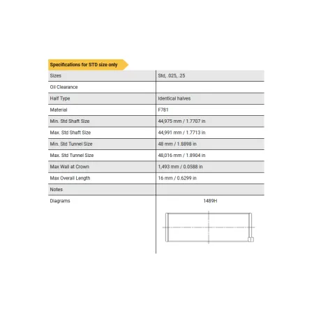 BMW M3 E30 S14B20 ACL Race panewki korbowodowe 4B1489H-0.25